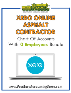 Asphalt Contractor Xero Online Chart Of Accounts With 0 Employees Bundle - Fast Easy Accounting Store