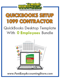 1099 Contractor QuickBooks Setup Desktop Template With 0 Employees Bundle - Fast Easy Accounting Store