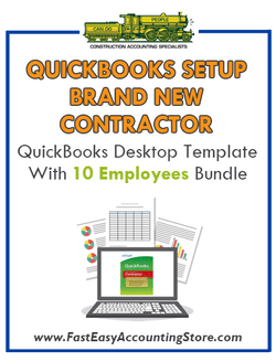 Brand New Contractor QuickBooks Setup Desktop With 10 Employees Bundle - Fast Easy Accounting Store