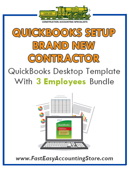 Brand New Contractor QuickBooks Setup Desktop With 3 Employees Bundle - Fast Easy Accounting Store