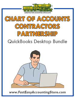 QuickBooks Chart Of Accounts For Contractors Partnership Desktop Bundle - Fast Easy Accounting Store
