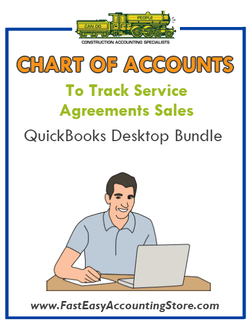 Chart Of Accounts To Track Service Agreements Sales QuickBooks Desktop Bundle - Fast Easy Accounting Store