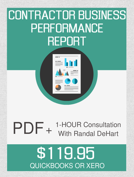Contractor Business Performance Report And 1-Hour Consultation - Fast Easy Accounting Store