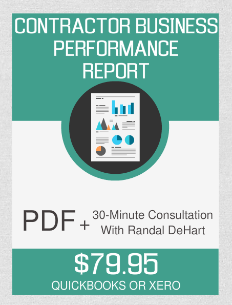 Contractor Business Performance Report And 30-Minute Consultation - Fast Easy Accounting Store