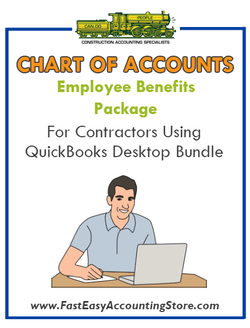 Employee Benefits Package Contractor QuickBooks Chart of Accounts Desktop Version - Fast Easy Accounting Store