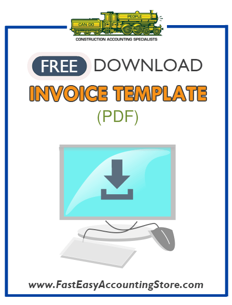 Free Contractor Invoice PDF Template - Fast Easy Accounting Store