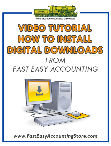 How To Install Digital Downloads From Fast Easy Accounting - Fast Easy Accounting Store