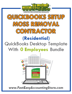Moss Removal Contractor Residential QuickBooks Setup Desktop Template 0 Employees Bundle - Fast Easy Accounting Store