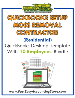 Moss Removal Contractor Residential QuickBooks Setup Desktop Template 0-10 Employees Bundle - Fast Easy Accounting Store
