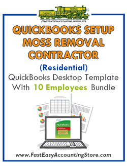 Moss Removal Contractor Residential QuickBooks Setup Desktop Template 0-10 Employees Bundle - Fast Easy Accounting Store