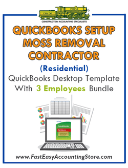 Moss Removal Contractor Residential QuickBooks Setup Desktop Template 0-3 Employees Bundle - Fast Easy Accounting Store