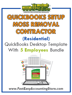 Moss Removal Contractor Residential QuickBooks Setup Desktop Template 0-5 Employees Bundle - Fast Easy Accounting Store