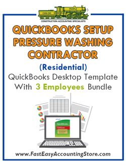 Pressure Washing Contractor Residential QuickBooks Setup Desktop Template 0-3 Employees Bundle - Fast Easy Accounting Store