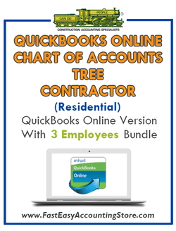 Tree Contractor Residential QuickBooks Online Chart Of Accounts With 0-3 Employees Bundle - Fast Easy Accounting Store