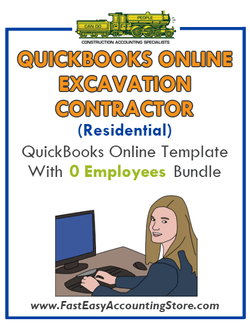 Excavation Contractor Residential QuickBooks Online Setup Template With 0 Employees Bundle - Fast Easy Accounting Store