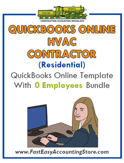HVAC Contractor Residential QuickBooks Online Setup Template With 0 Employees Bundle - Fast Easy Accounting Store
