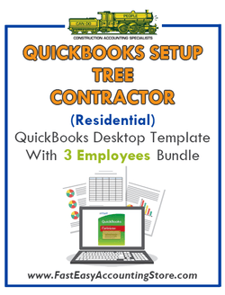 Tree Contractor Residential QuickBooks Setup Desktop Template 0-3 Employees Bundle - Fast Easy Accounting Store