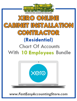 Cabinet Installation Contractor Residential Xero Online Chart Of Accounts With 0-10 Employees Bundle - Fast Easy Accounting Store