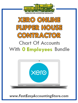 Flipper House Contractor Xero Online Chart Of Accounts With 0 Employees Bundle - Fast Easy Accounting Store
