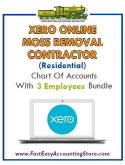 Moss Removal Contractor Residential Xero Online Chart Of Accounts With 0-3 Employees Bundle - Fast Easy Accounting Store
