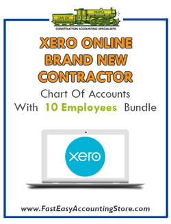Brand New Contractor Xero Online Chart Of Accounts With 0-10 Employees Bundle - Fast Easy Accounting Store