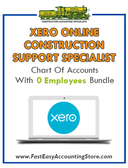Construction Support Specialist Xero Online Chart Of Accounts With 0 Employees Bundle - Fast Easy Accounting Store