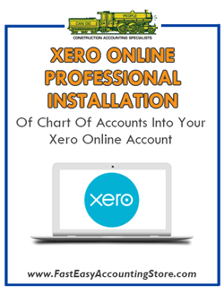 .Professional Installation Of Contractor Chart of Accounts Into Your Xero Online Account - Fast Easy Accounting Store