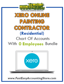 Painting Contractor Residential Xero Online Chart Of Accounts With 0 Employees Bundle - Fast Easy Accounting Store