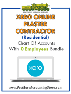 Plaster Contractor Residential Xero Online Chart Of Accounts With 0 Employees Bundle - Fast Easy Accounting Store