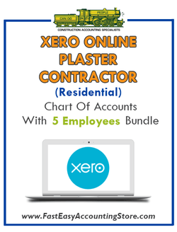 Plaster Contractor Residential Xero Online Chart Of Accounts With 0-5 Employees Bundle - Fast Easy Accounting Store