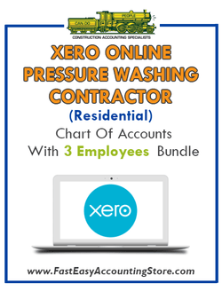 Pressure Washing Contractor Residential Xero Online Chart Of Accounts With 0-3 Employees Bundle - Fast Easy Accounting Store