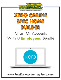 Spec Home Builder Xero Online Chart Of Accounts Template With 0 Employees Bundle - Fast Easy Accounting Store