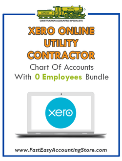 Utility Contractor Xero Online Chart Of Accounts With 0 Employees Bundle - Fast Easy Accounting Store